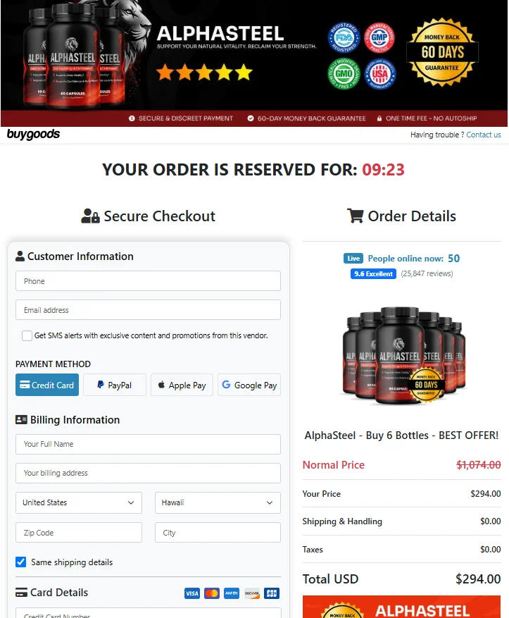 alphasteel buy